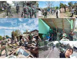 Yonif 743/PSY Gerak Cepat Sisir Wilayah terdampak Bencana