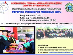 STT Abalbalat Kupang Hasilkan Pemimpin Rendah Hati dan Berhati Hamba