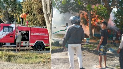 Rumah Milik Warga Desa Oesao Hangus Terbakar