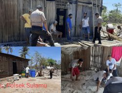 Polsek Sulamu Berhasil Bedah Rumah Pasutri Lansia, Istri Lumpuh selama 15 Tahun