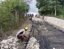Intervensi Dana Desa, Pemdes Noebana Berhasil Bangun Jalan Lapen 1.720 Meter