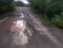 Baru Seminggu Usai Dikerjakan, Jalan Lapen di Sahraen Rusak Parah