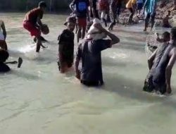 Warga Amfoang Barat Daya Sukarela Memperbaiki Jalur Jalan Jembatan Kapsali