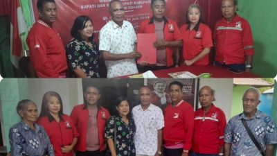 Mendaftar di Parpol Manapun, Melky Buraen Setia Ditemani Istri, Kedua Orang Tua dan Keluarga