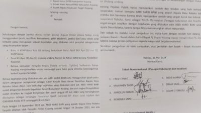 Kades Tersangka Kasus Dugaan Ijazah Palsu Bebas Berkeliaran, Tomas Desak PJ Bupati Kupang Nonaktifkan