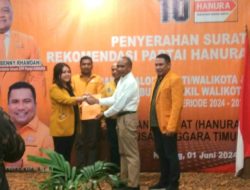 Balon Bupati Kupang Melky Buraen Terima Rekomendasi Partai Hanura
