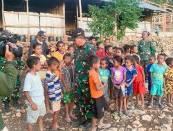 Danrem 161/Wira Sakti Kunjungi SDN Kecil Banu di Perbatasan RI RDTL Yang Digagas Kodim TTU
