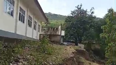 Gedung SDN Bokong 2 Takari Nyaris Ambruk Akibat Longsor