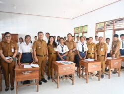 Pantau TKA dan Revitalisasi Sekolah, Bupati Yosef Lede Dorong SMPN 1 Kupang Tengah Jadi Sekolah Unggulan